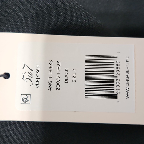 New Cinq a Sept Size 2 Black Angel Ring Back Cocktail Party Dress - Picture 11 of 11